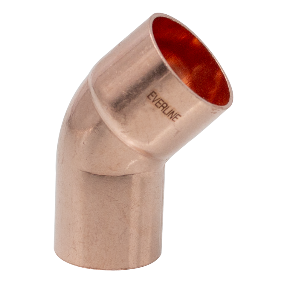 Medené koleno 22/45 MF