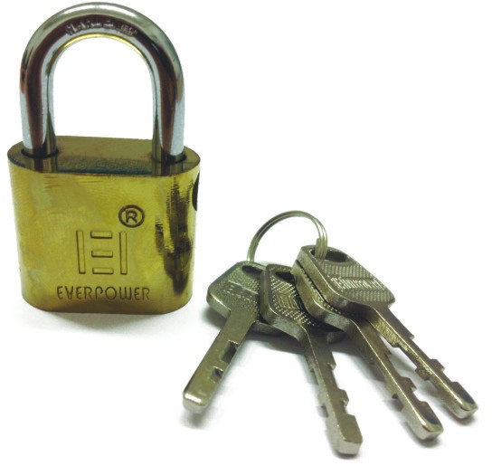 Klasszikus lakat 30mm 4 kulcsos Sárga