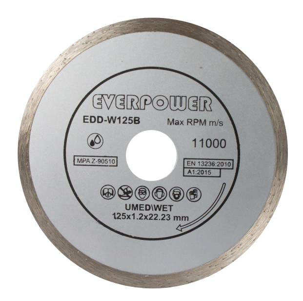 Gyémánt vágótárcsa nedves vágáshoz 115*1.2*22.23