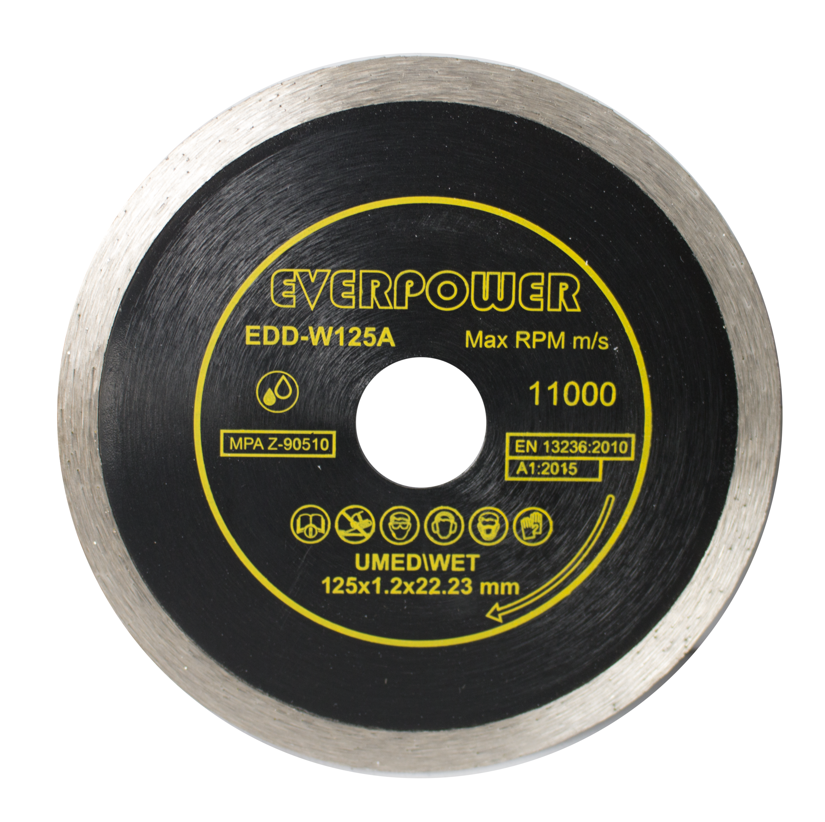 Gyémánt vágótárcsa nedves vágáshoz 115*1.2*22.23