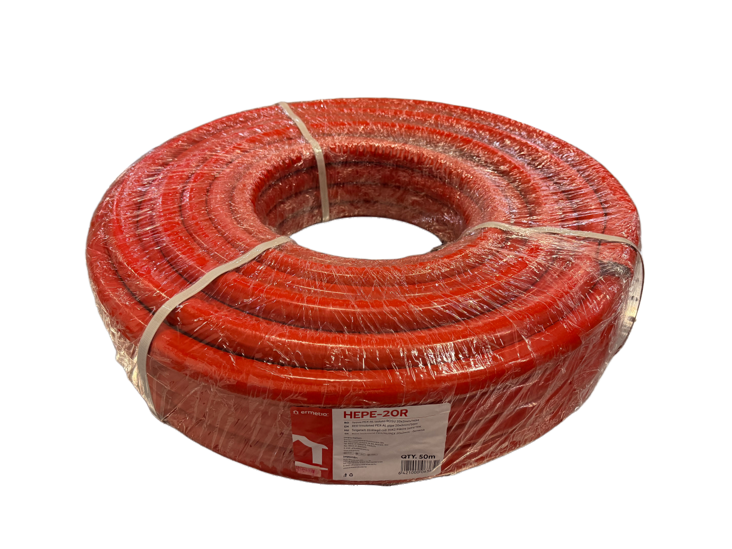 Szigetelt ötrétegű cső  26x3 PIROS 50M/TEK