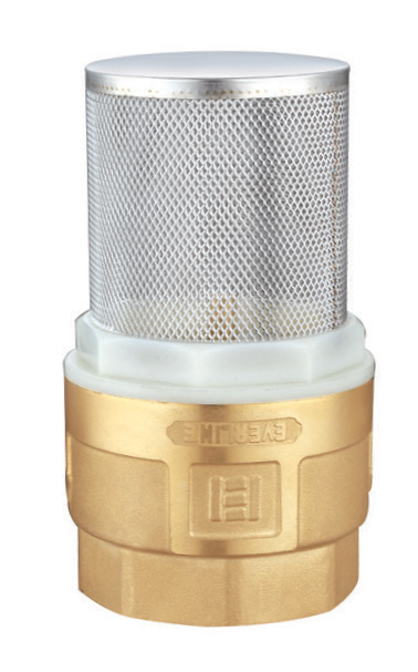 Visszacsapószelep szűrőkosárral réz tányéros 5/4