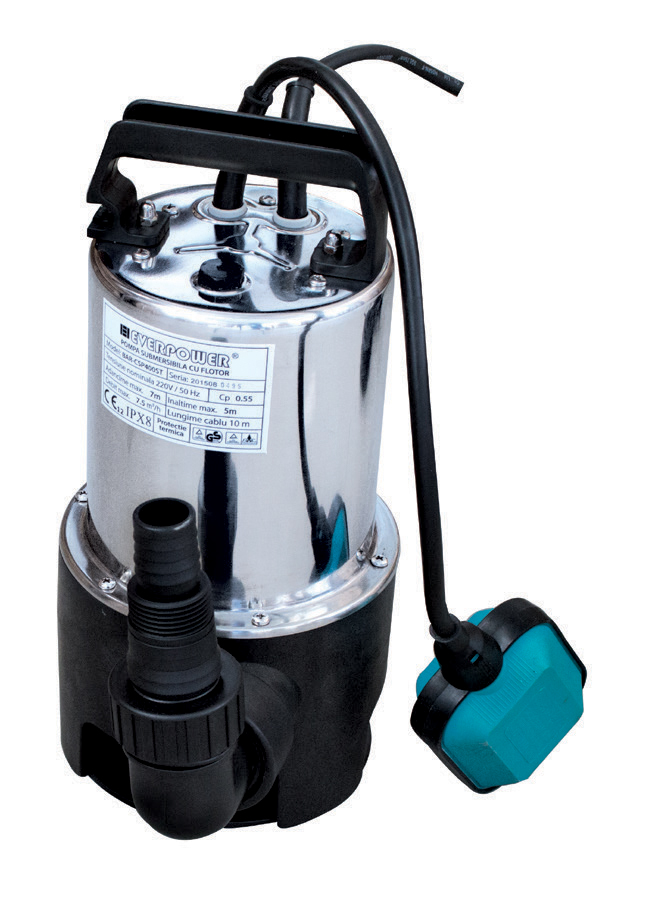 (INOX)Szennyvízszivattyú úszókapcsolóval 400w