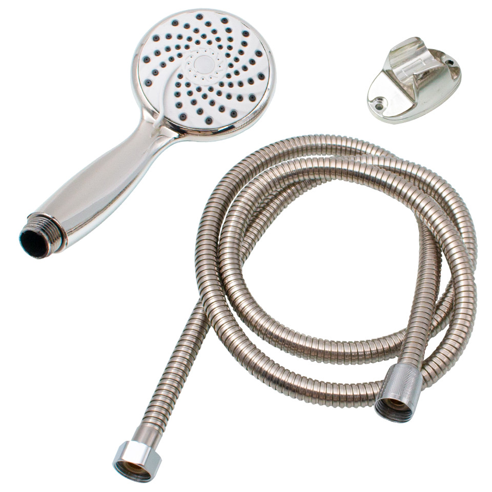 3 funkciós zuhanyfej + zuhanycső és tartó CHROME